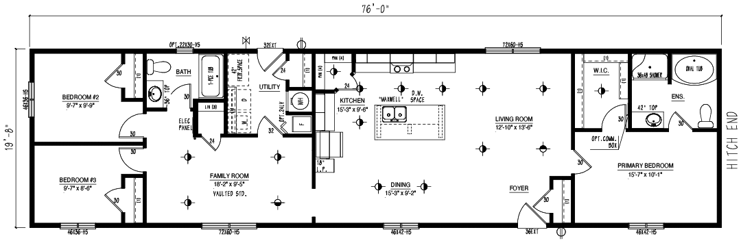 MRD2076-332 Modular Home Floorplan